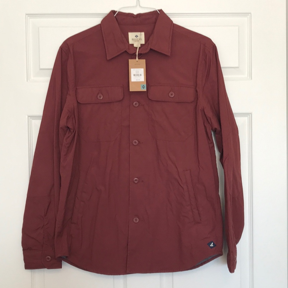 NWT Sperry men’s large maroon shirt jacket